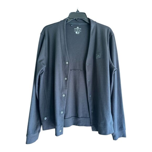 Adidas Black Golf Cardigan – Eco-Conscious Performance Layer - Size S - Picture 4 of 9